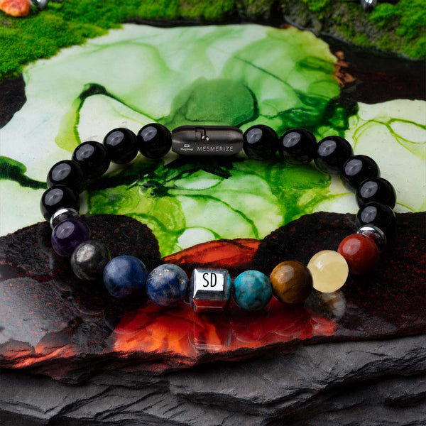 Personalised Super 9 Chakra Natural Stone Bracelet