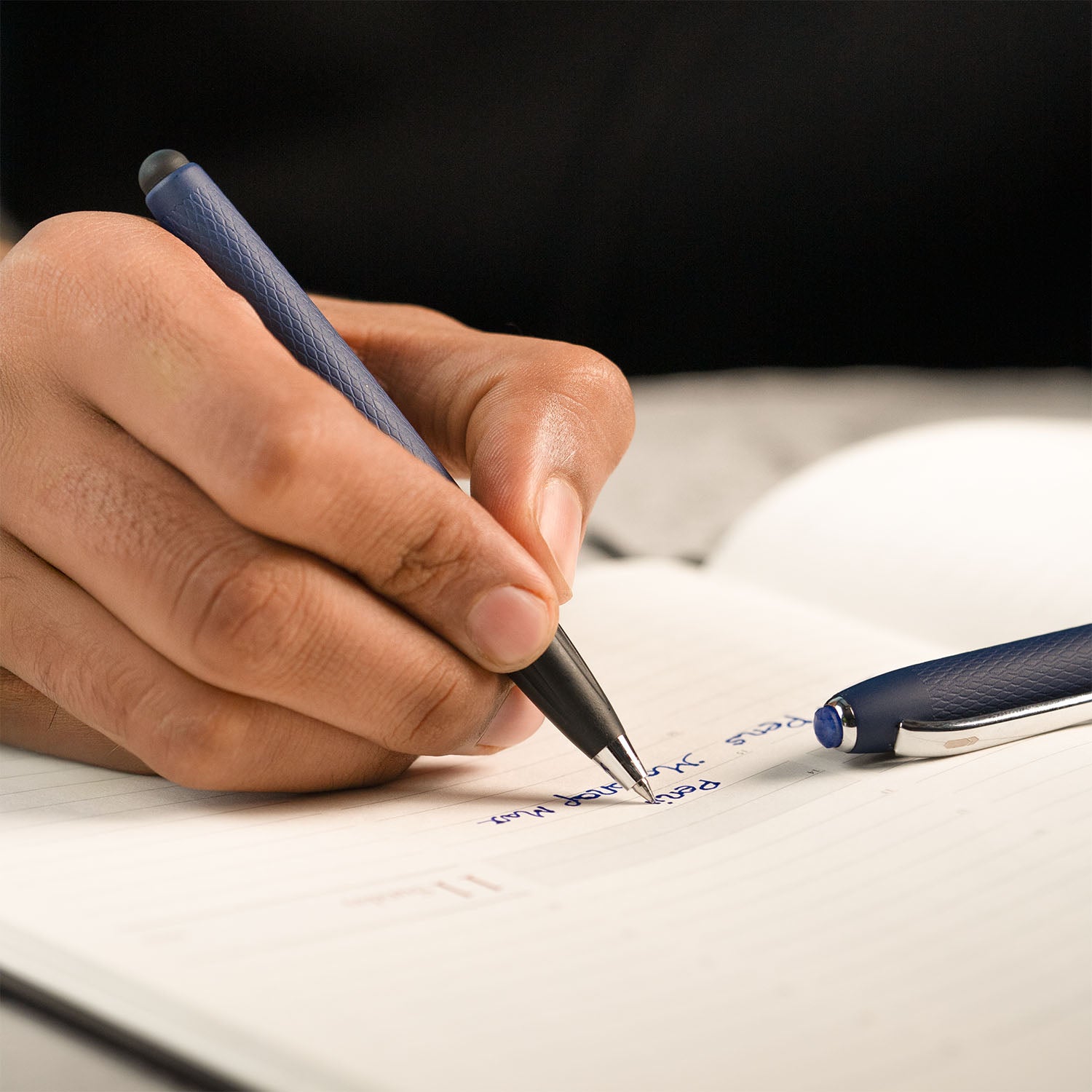 Matte Blue Finish Sapphire 2 in 1 MagSnap Roller Ball Pen with Stylus None