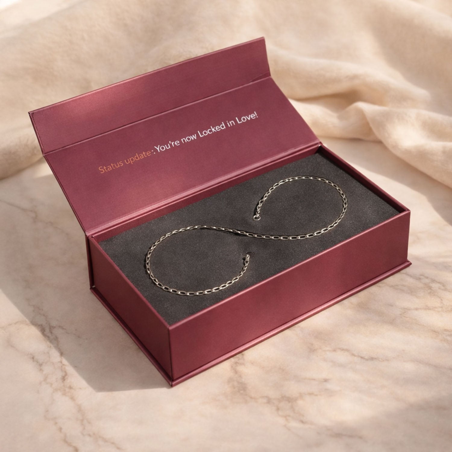 Love Locked Permanent Couple Bracelet Kit Silver