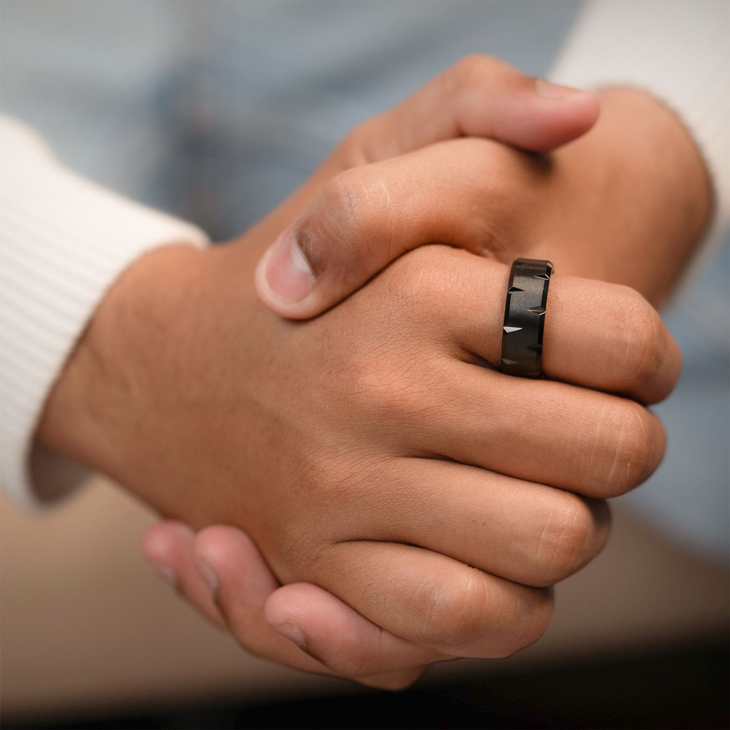 Cipher Band Ring Black