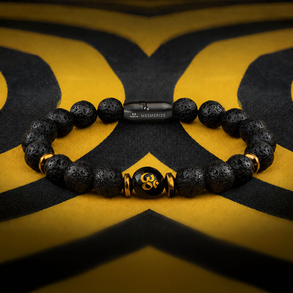 Divine Lava Natural Stone Om Bracelet with MagSnap 2