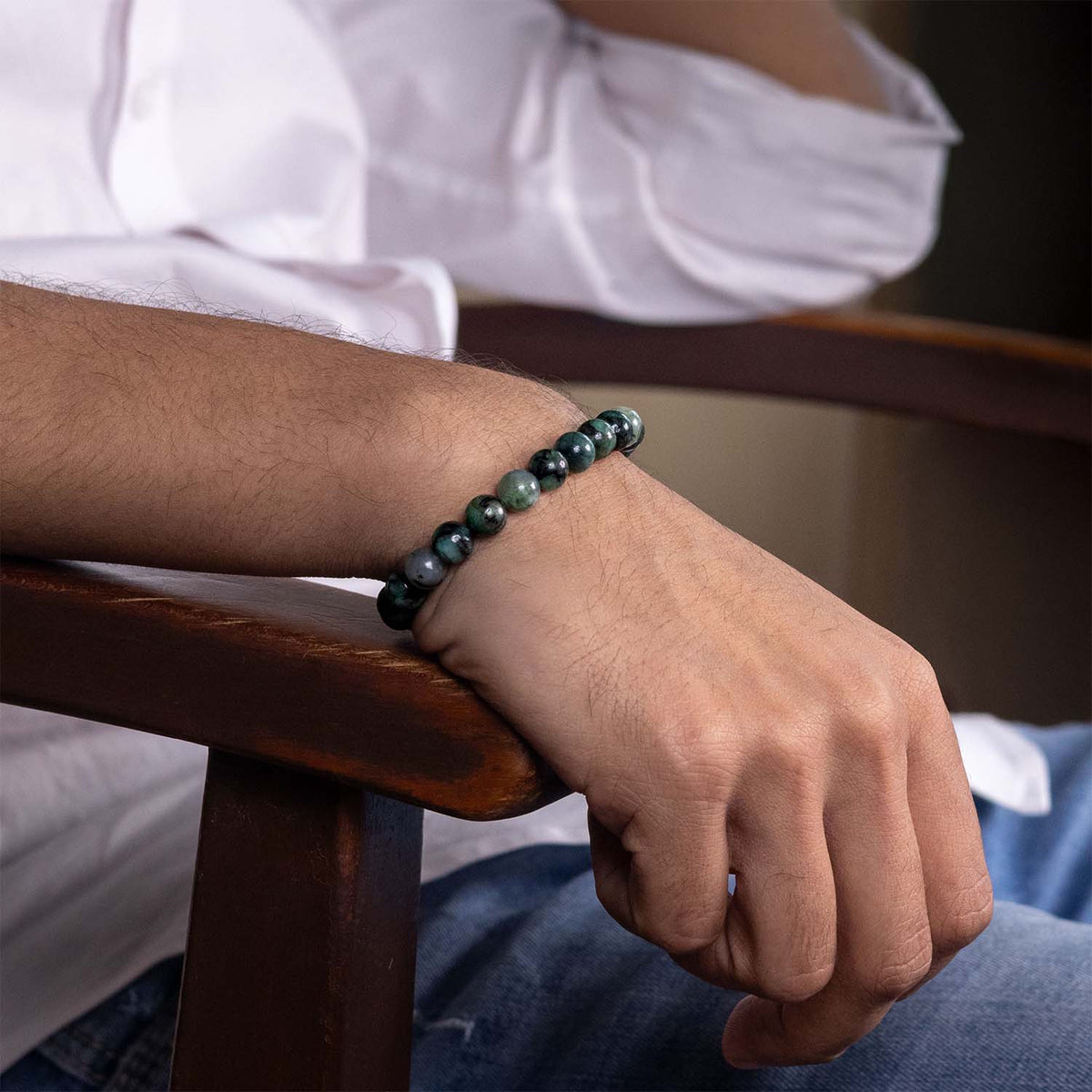 Green Radiance Emerald Natural Stone Bracelet with Magsnap 2