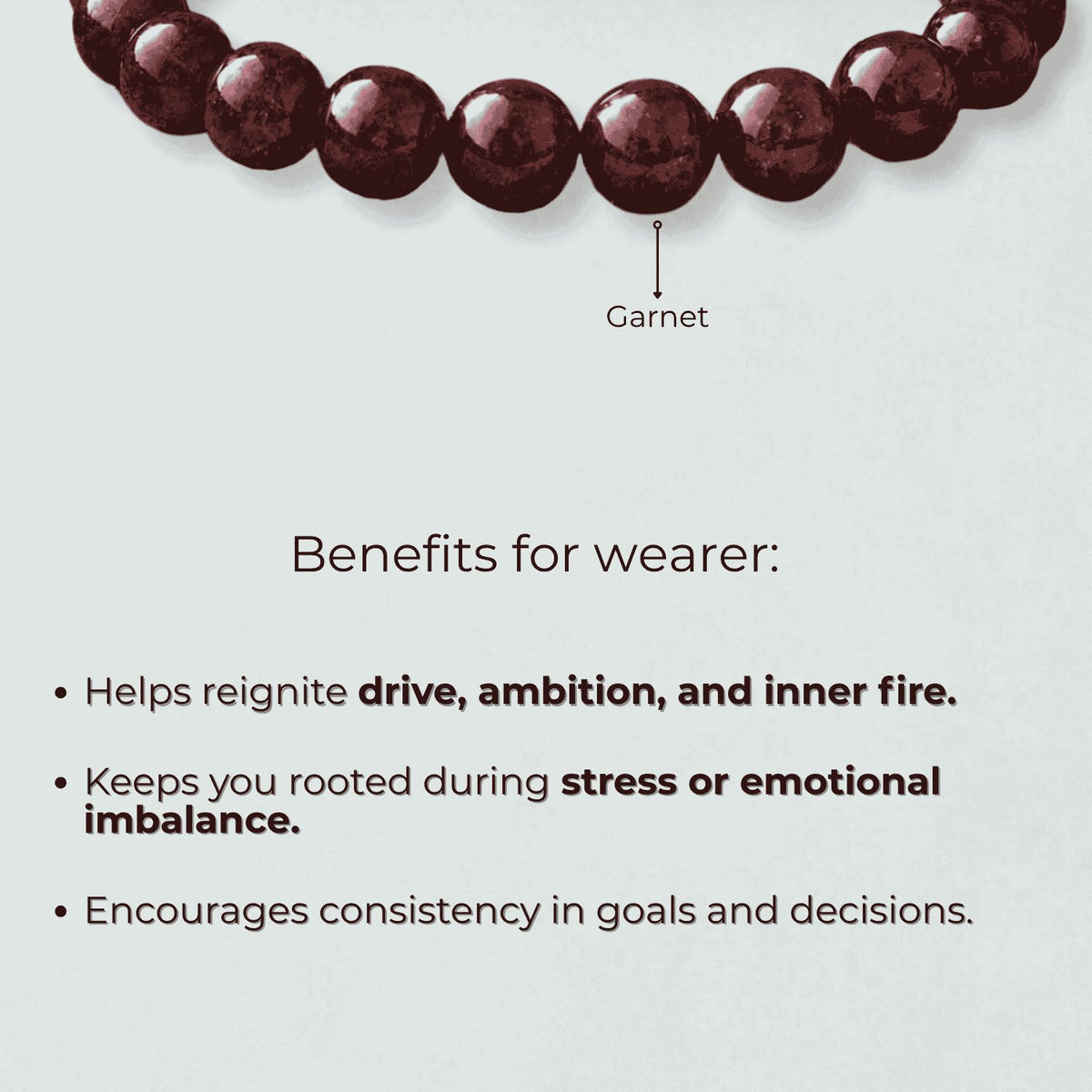 Energizing Garnet Natural Stone Bracelet with Magsnap 2