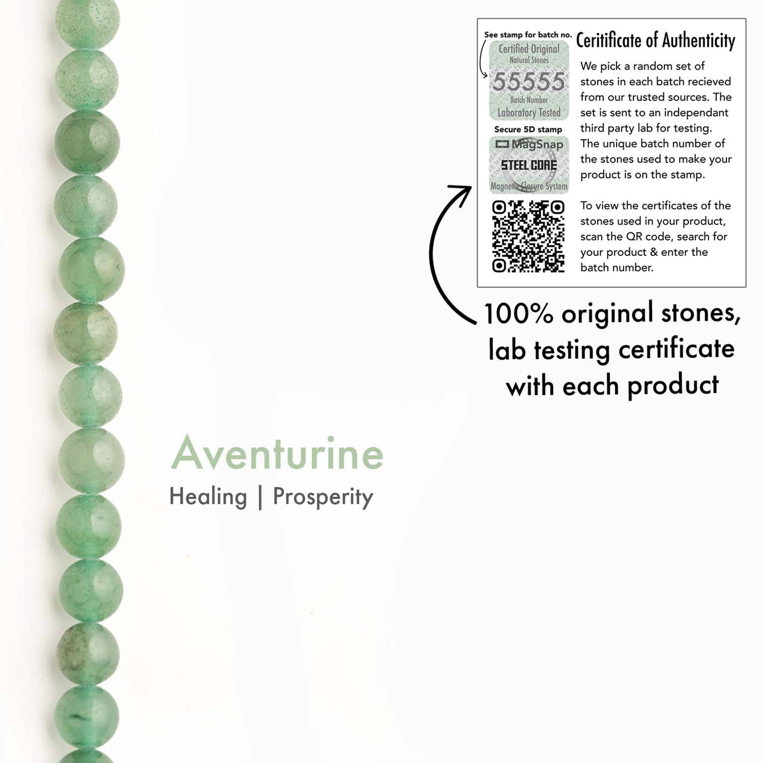 Healing Touch Aventurine Natural Stone Bracelet with MagSnap 2