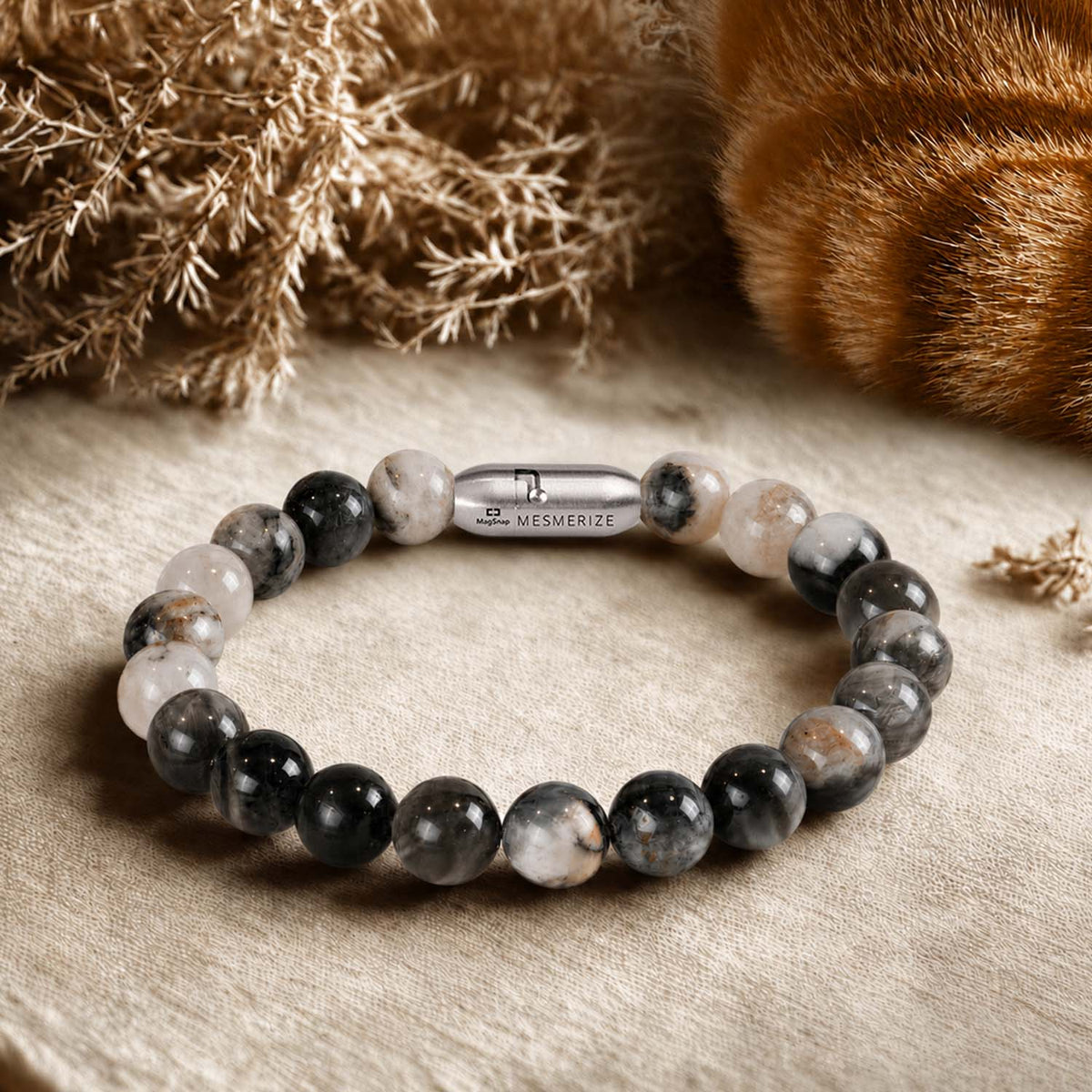 Intuition Cat Eye Natural Stone Bracelet with MagSnap2