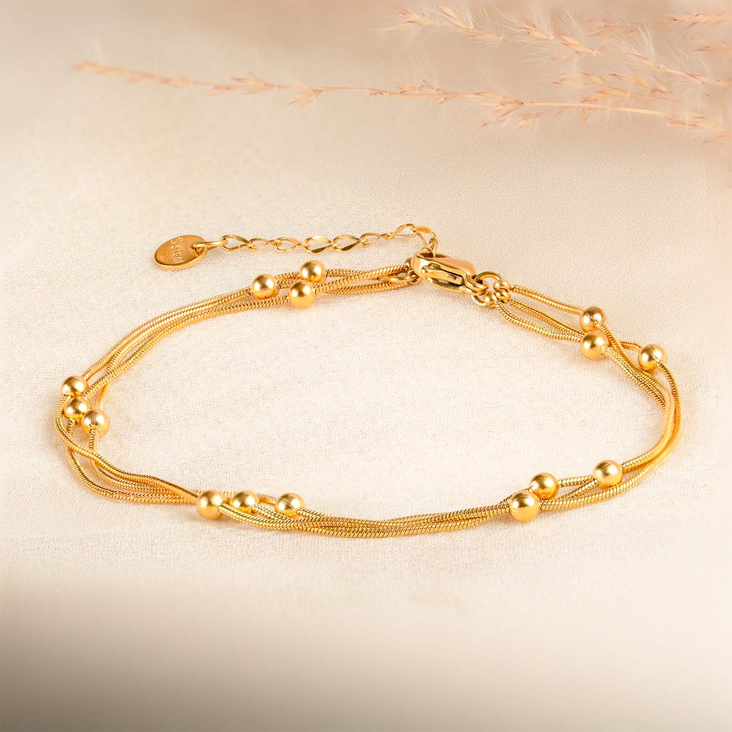 Liora Gold Layered Adjustable Bracelet