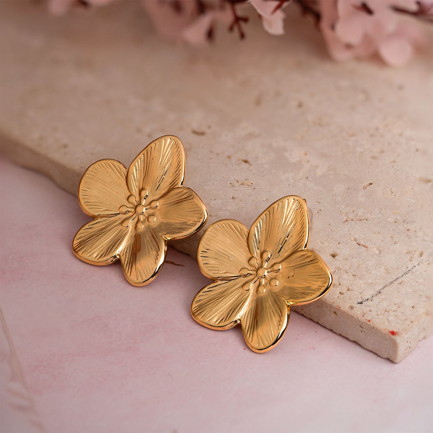 Meliora Blossom 18K Gold Studs