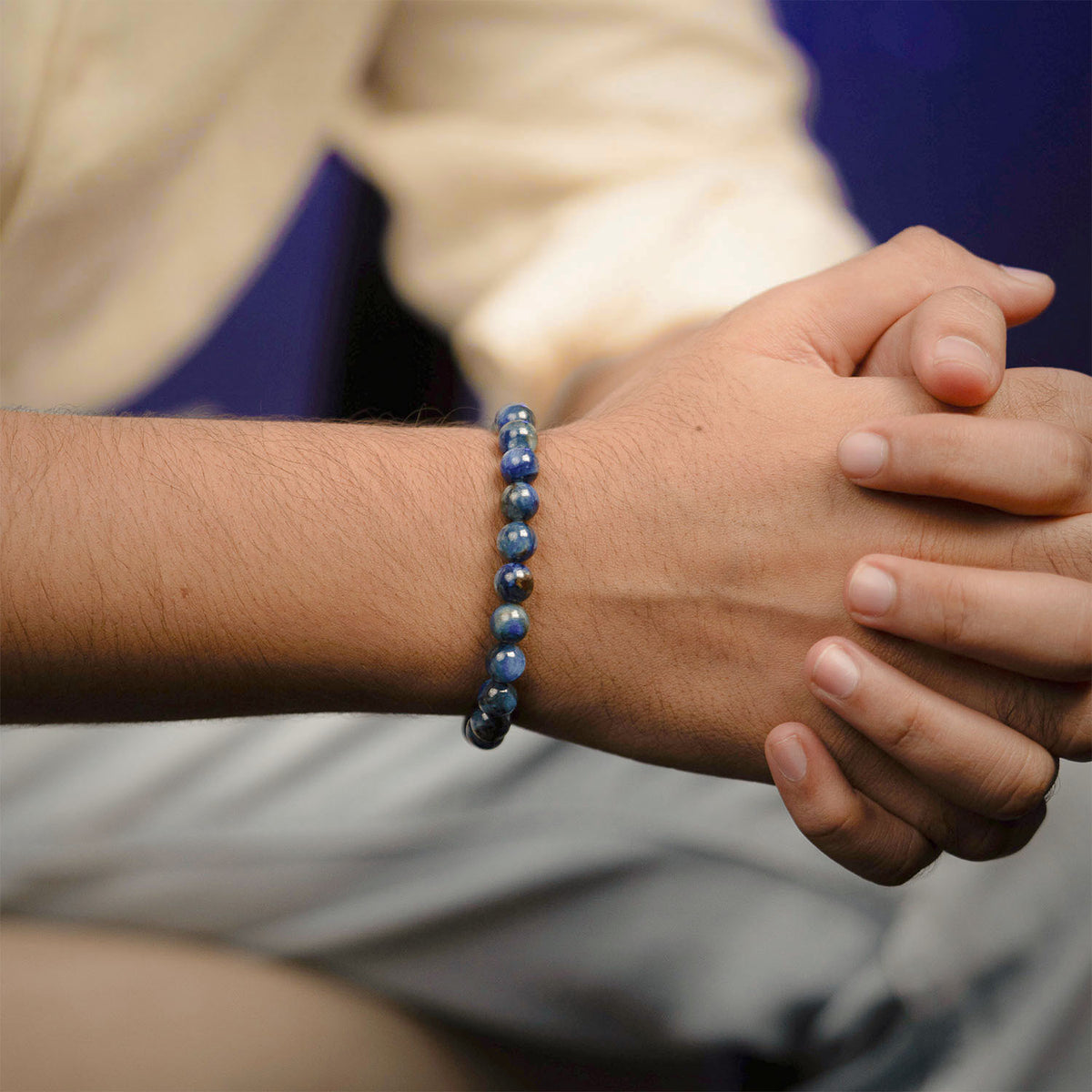 Clarity Blue Kyanite Natural Stone Bracelet With MagSnap. 2