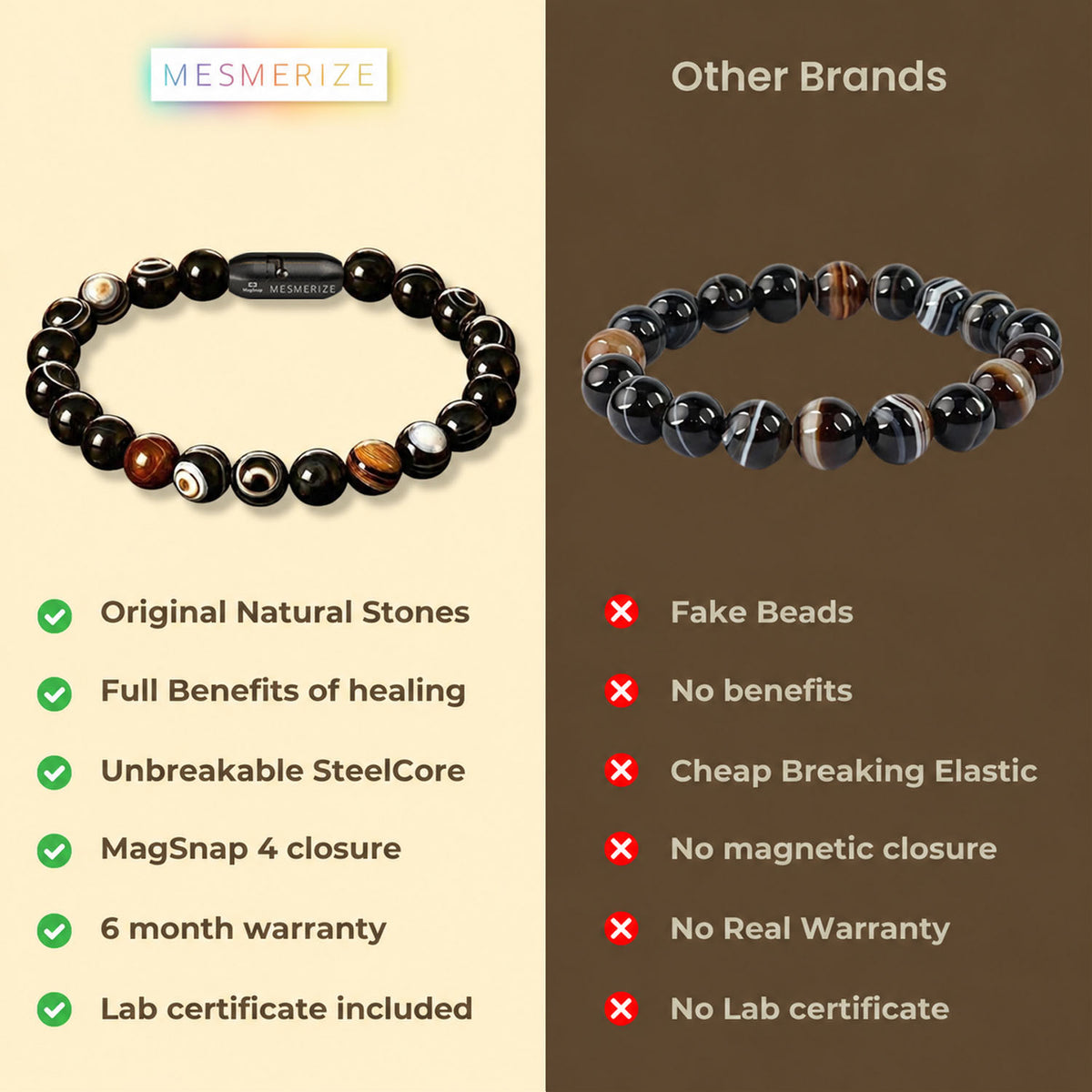 Resonant Sulemani Hakik Natural Stone Bracelet with MagSnap2