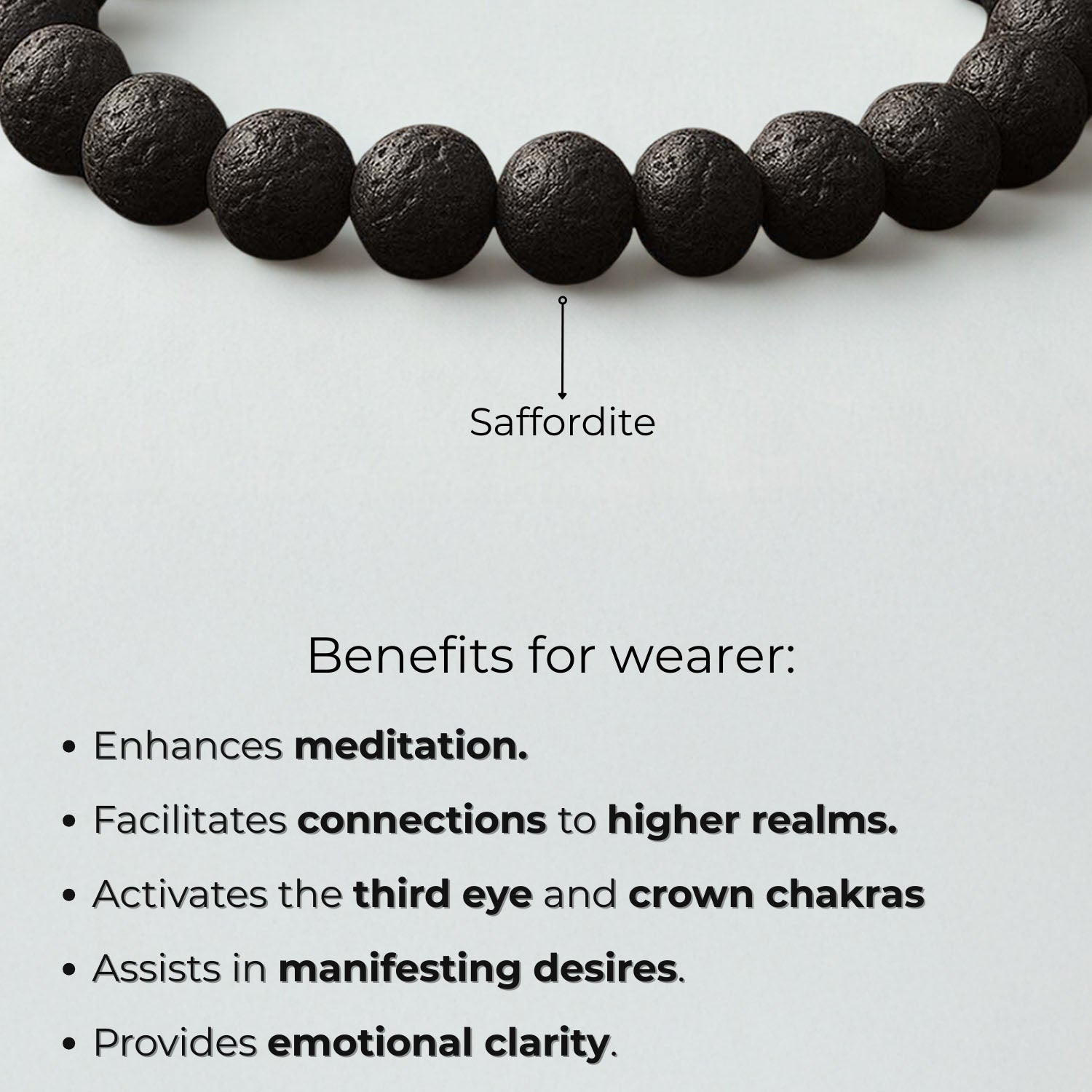 Sacred Saffordite (Chintamani) Natural Stone Bracelet with Magsnap2