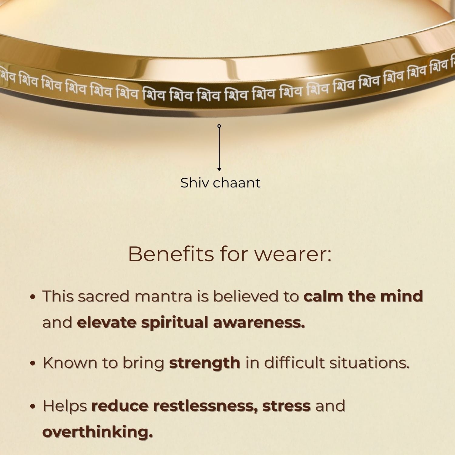 Shiv MicroCarved Round Kada Silver