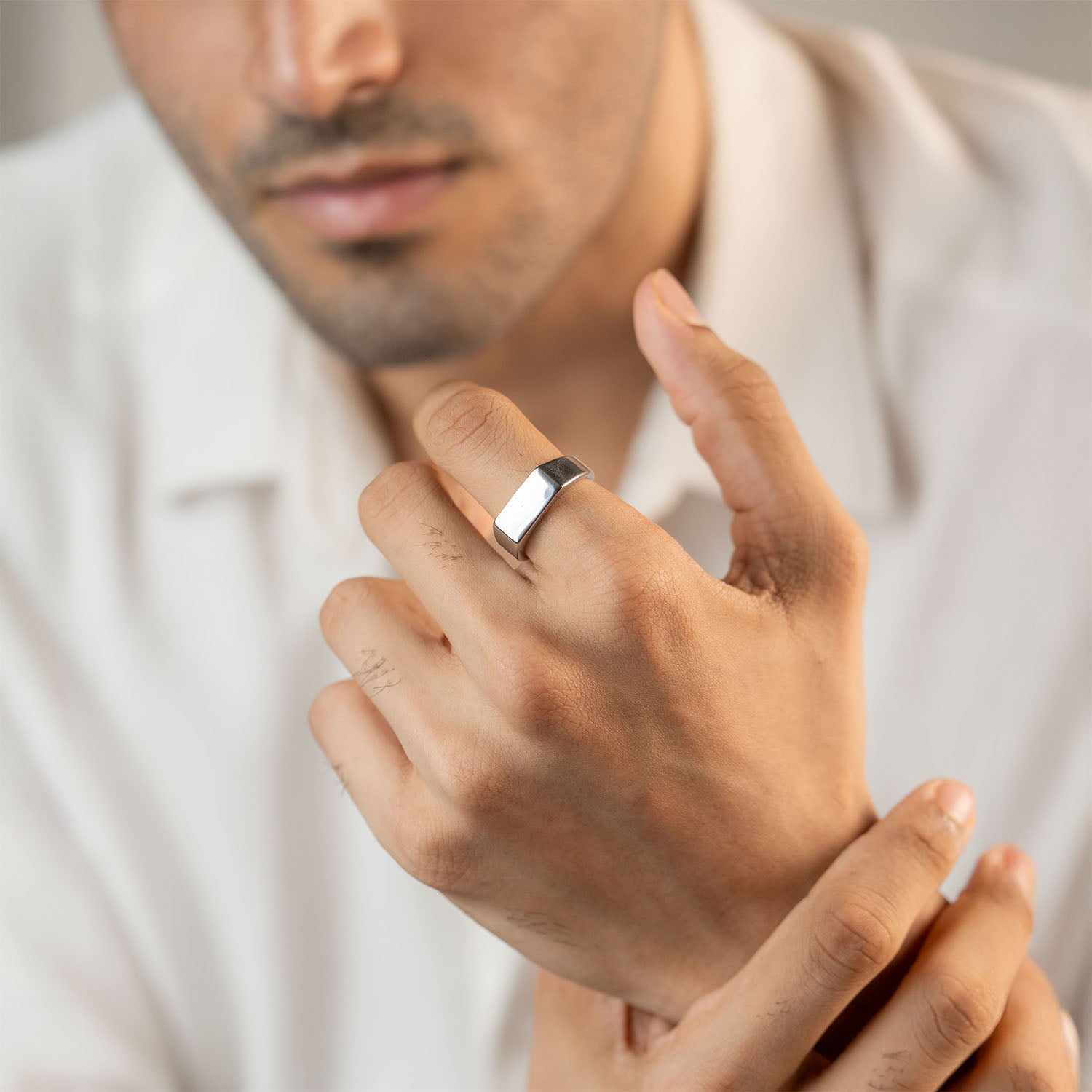 Noir Band Ring Silver