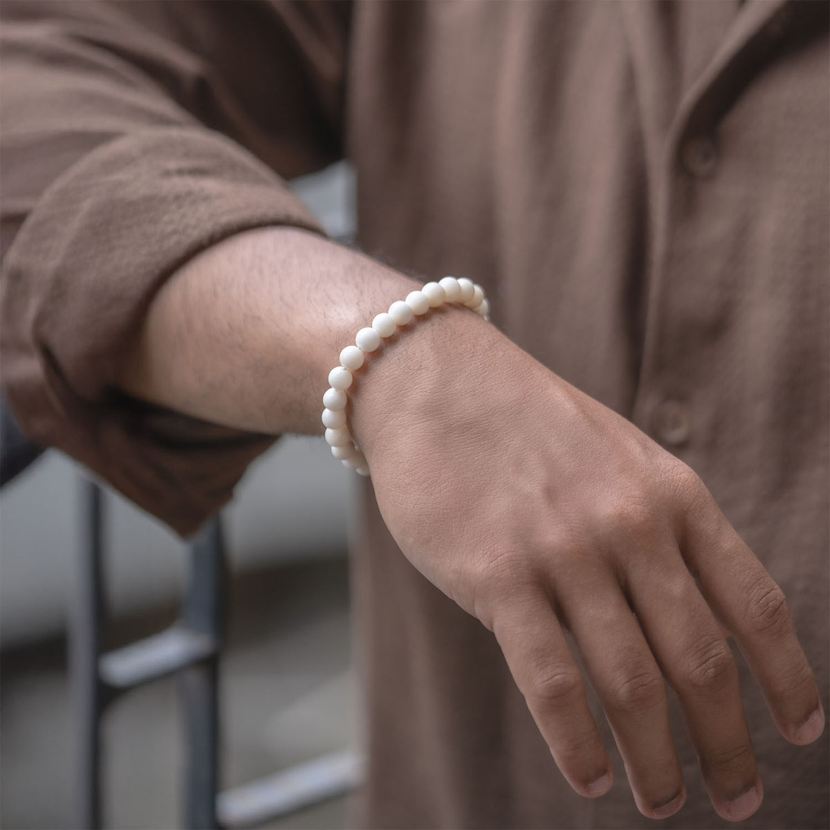 Tranquil White Coral Bracelet Natural Stone Bracelet With MagSnap 2