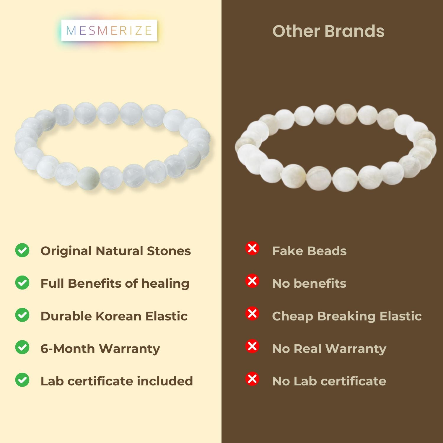 Inner Peace Selenite Natural Stone Elastic Bracelet