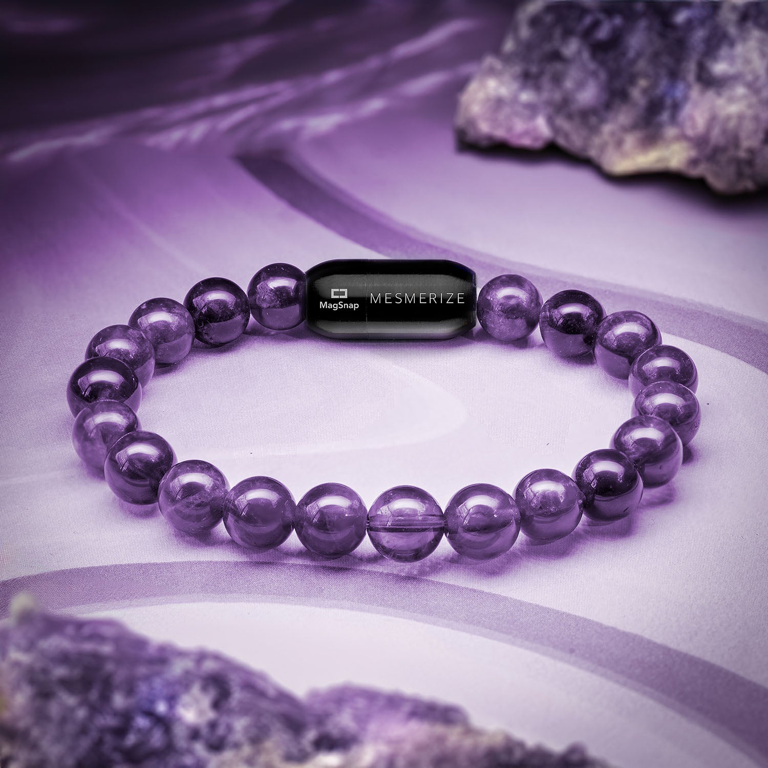 Natural Stone Jewellery Bracelet Amethyst MagSnap