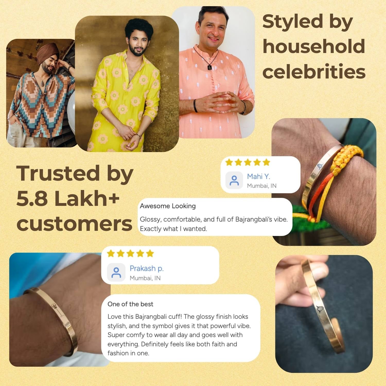 Shiv Trishul Gloss Cuff Adjustable Bracelet Silver