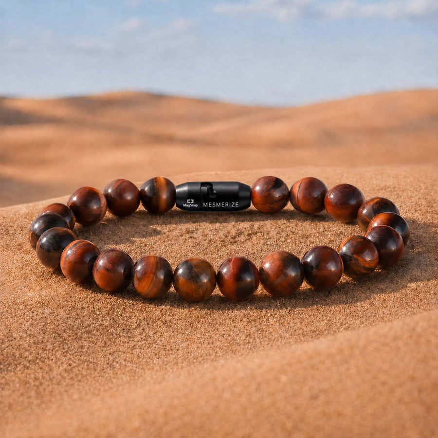 Fearless Red Tiger Eye Natural Stone Bracelet