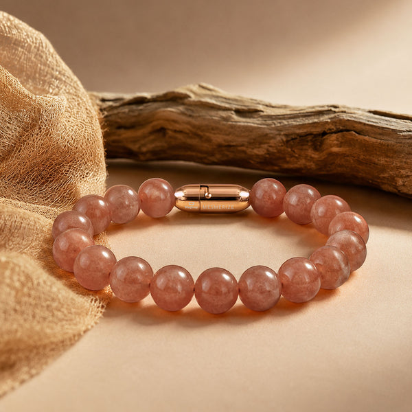 Positivity Sunstone(Suryakant Mani) Natural Stone Bracelet with Magsnap 2