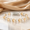 Abundance Citrine and Clear Quartz Natural Stone Bracelet