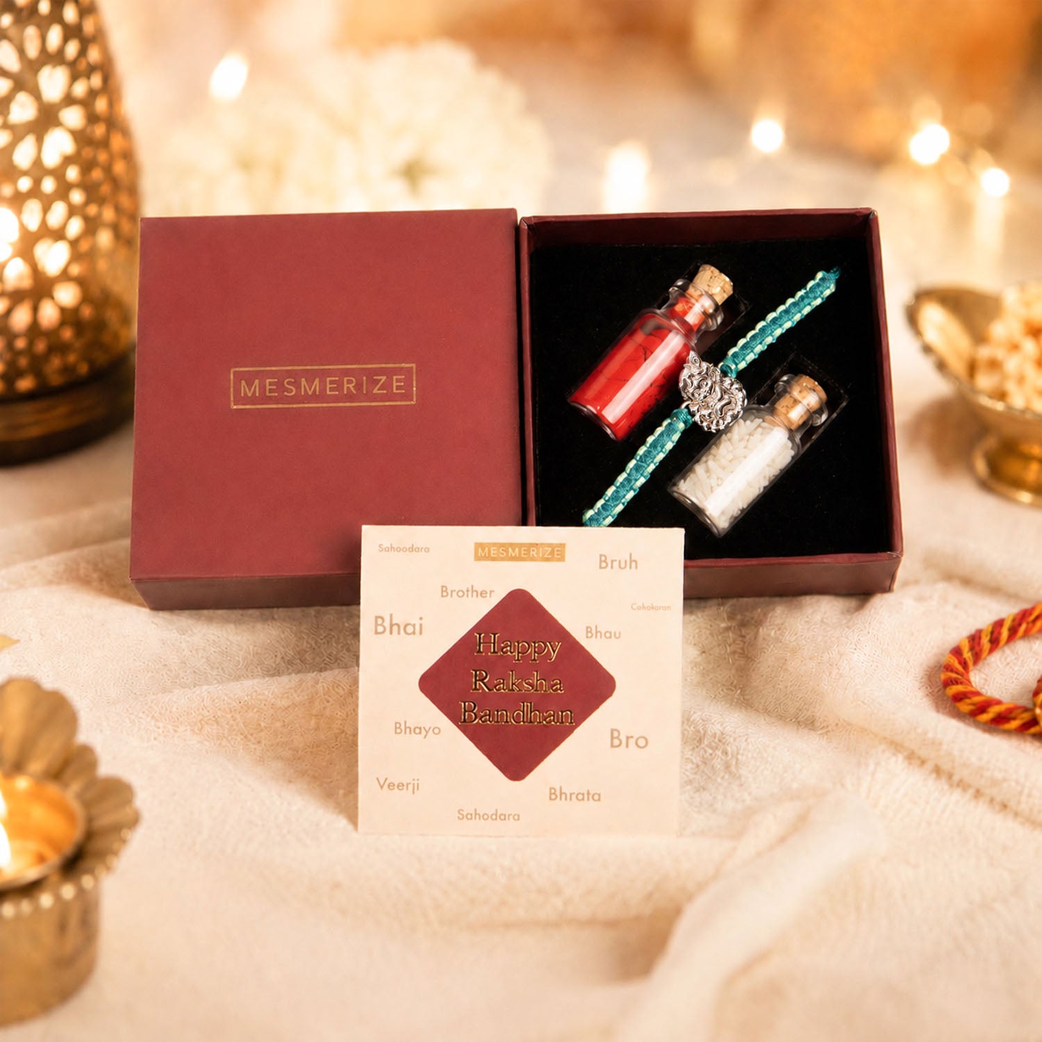 Bal Gopal Pure Silver Plated Rakhi Hamper