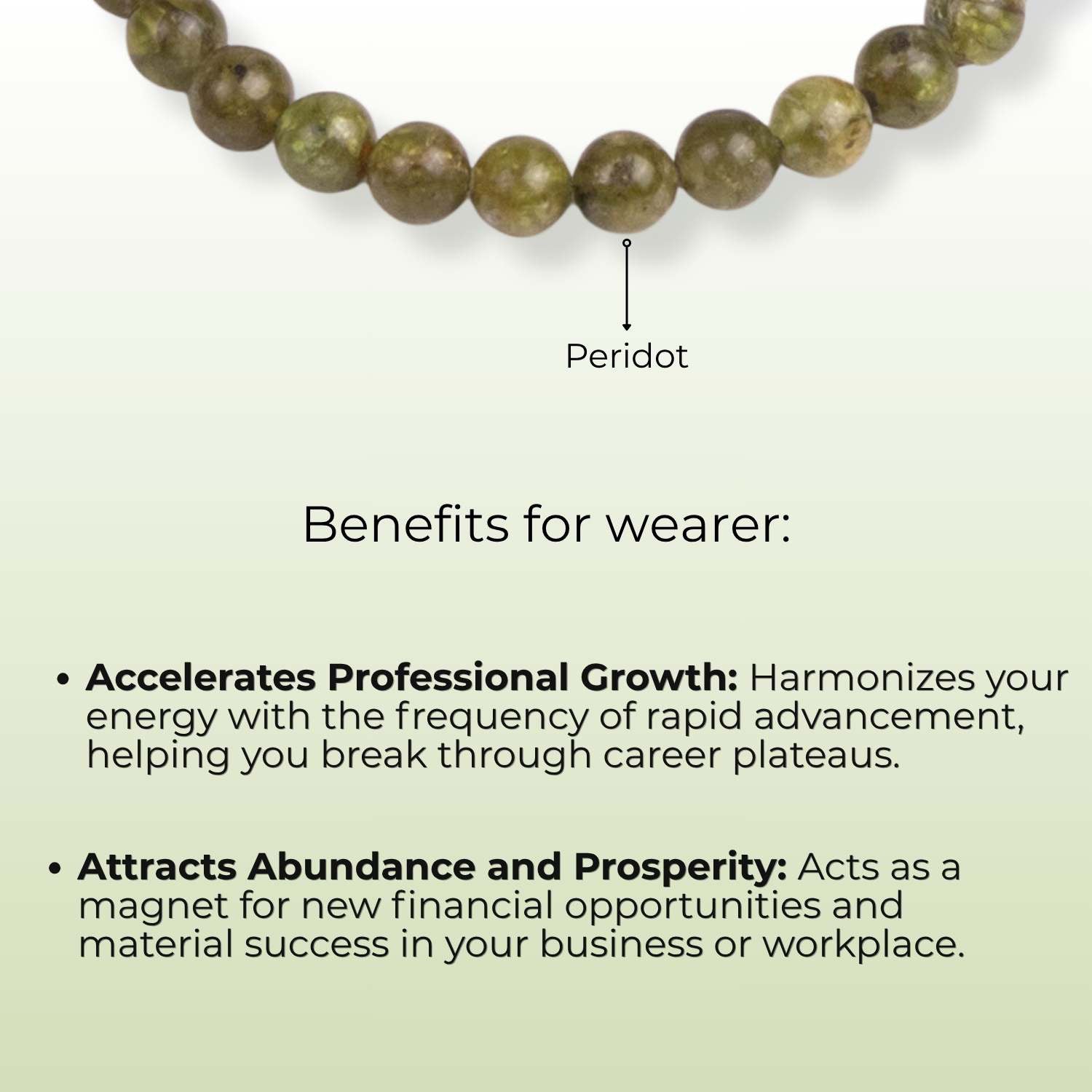 Inner Growth Peridot Natural Stone Bracelet With MagSnap 3