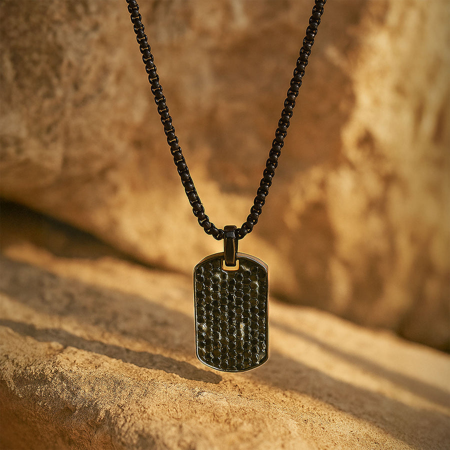 Black Diamonds Limited Edition Dog Tag Necklace