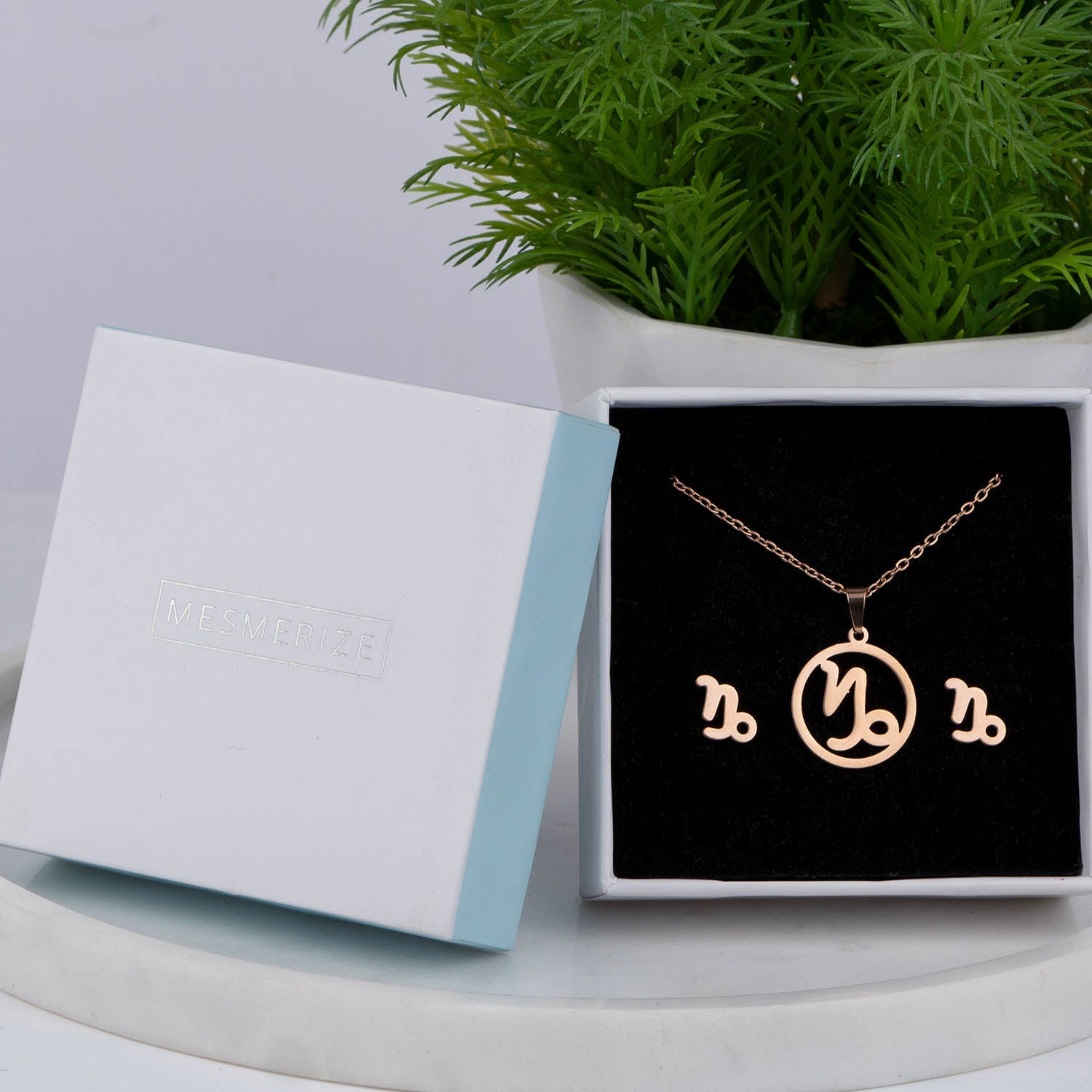 W Premium Jewellery Capricorn Necklace Earring Set (22 Dec - 20 Jan)