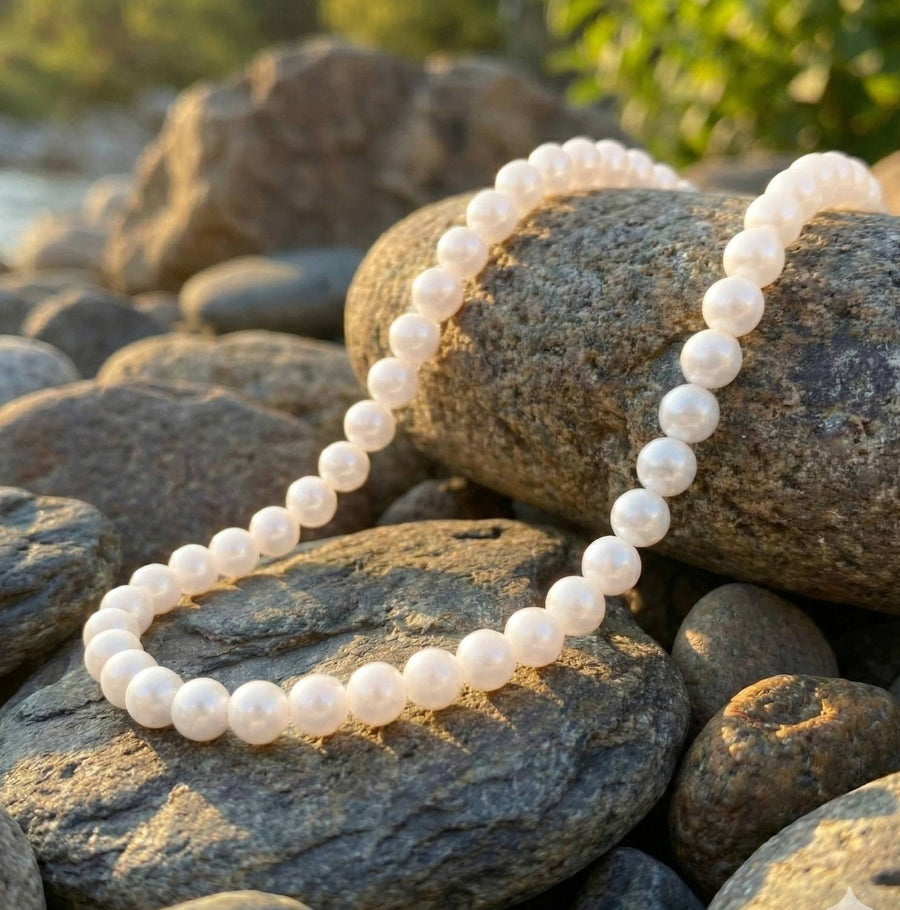 Divine Grace Pearl Natural Stone Necklace
