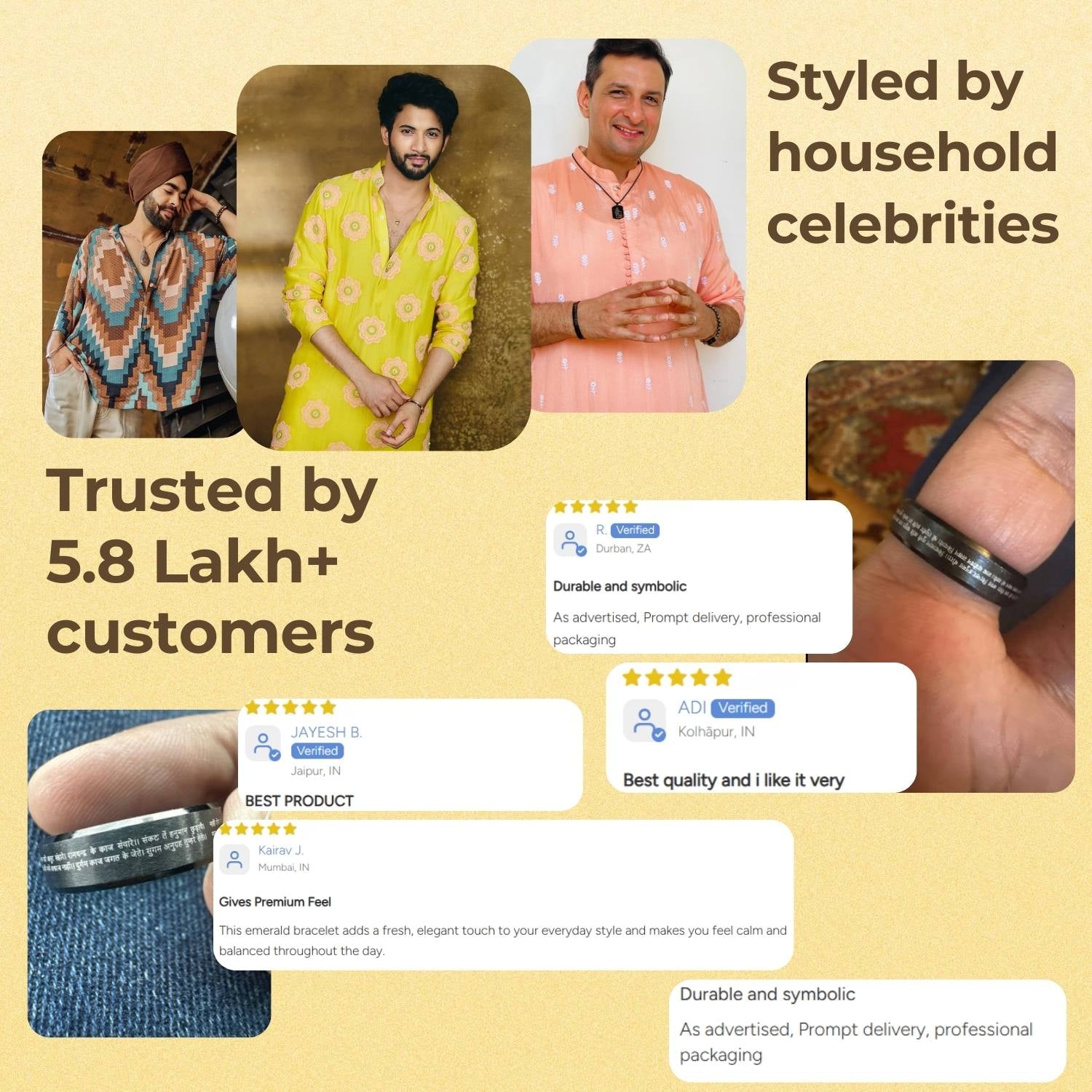 Ram Baan MicroCarved Tag Necklace Black