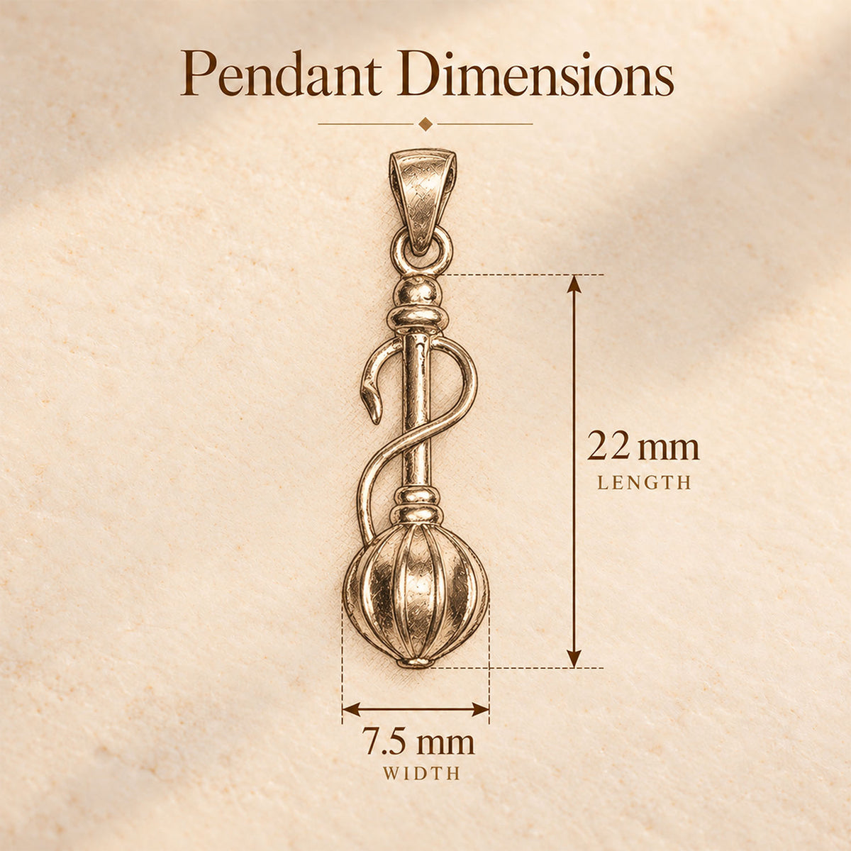 Hanuman Gada Pure Silver Plated Necklace