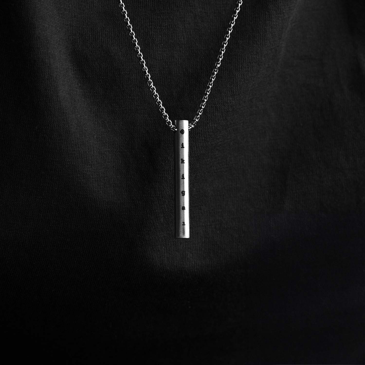 Ikigai Silver Barrel Necklace