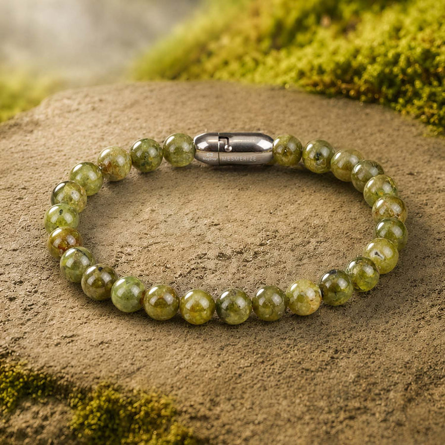 Inner Growth Peridot Natural Stone Bracelet With MagSnap 4