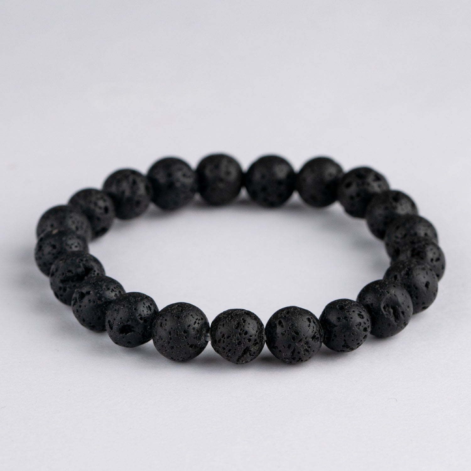 Natural Stone Jewellery Lava Natural Stone Elastic Bracelet