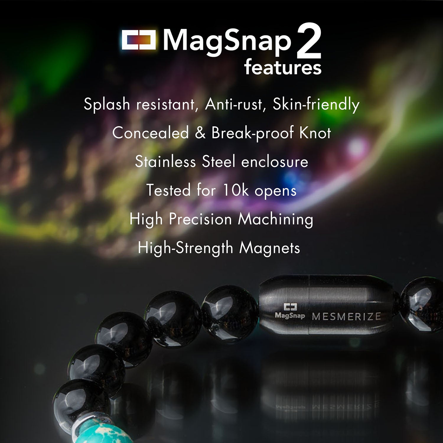Sacred Saffordite Natural Stone Bracelet with Magsnap2