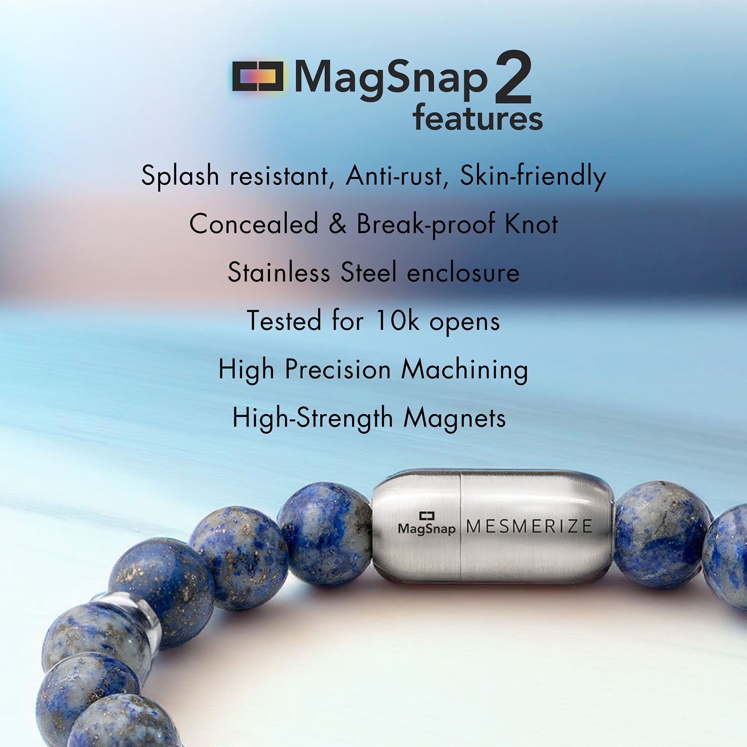 Spiritual Strength Hanuman Natural Stone Bracelet with MagSnap2