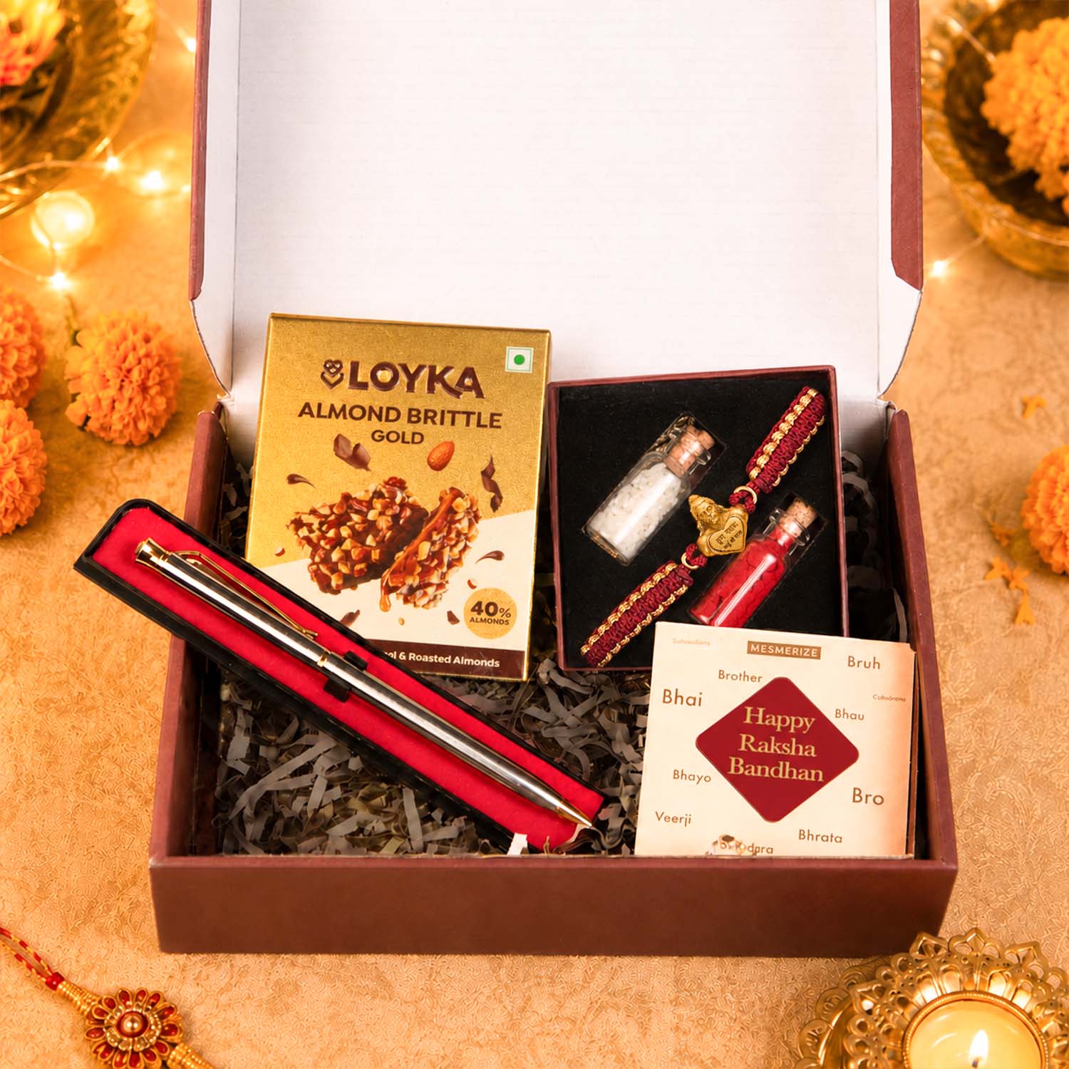 Mahabali Hanuman Pure Silver Plated Rakhi Hamper