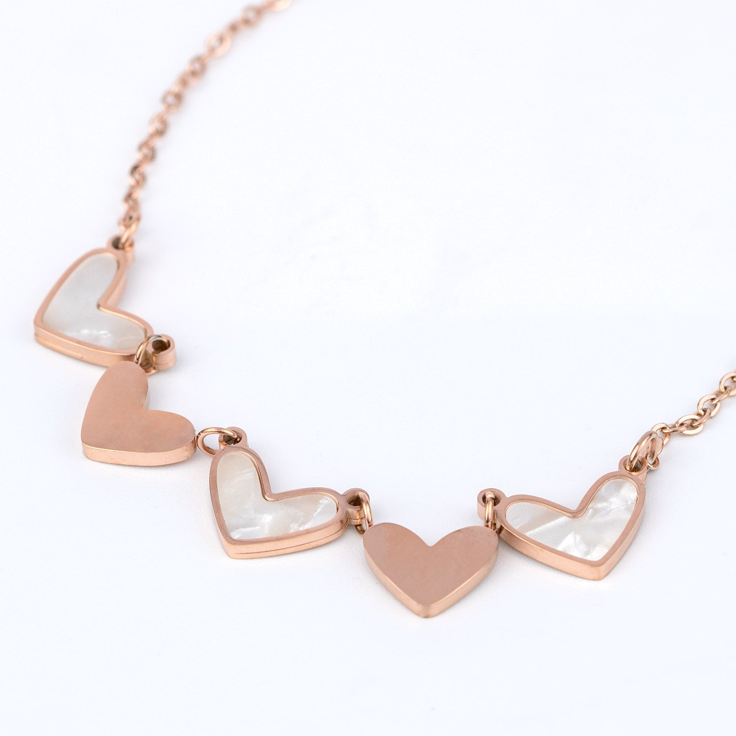 W Premium Jewellery Mini Hearts Reversible Necklace