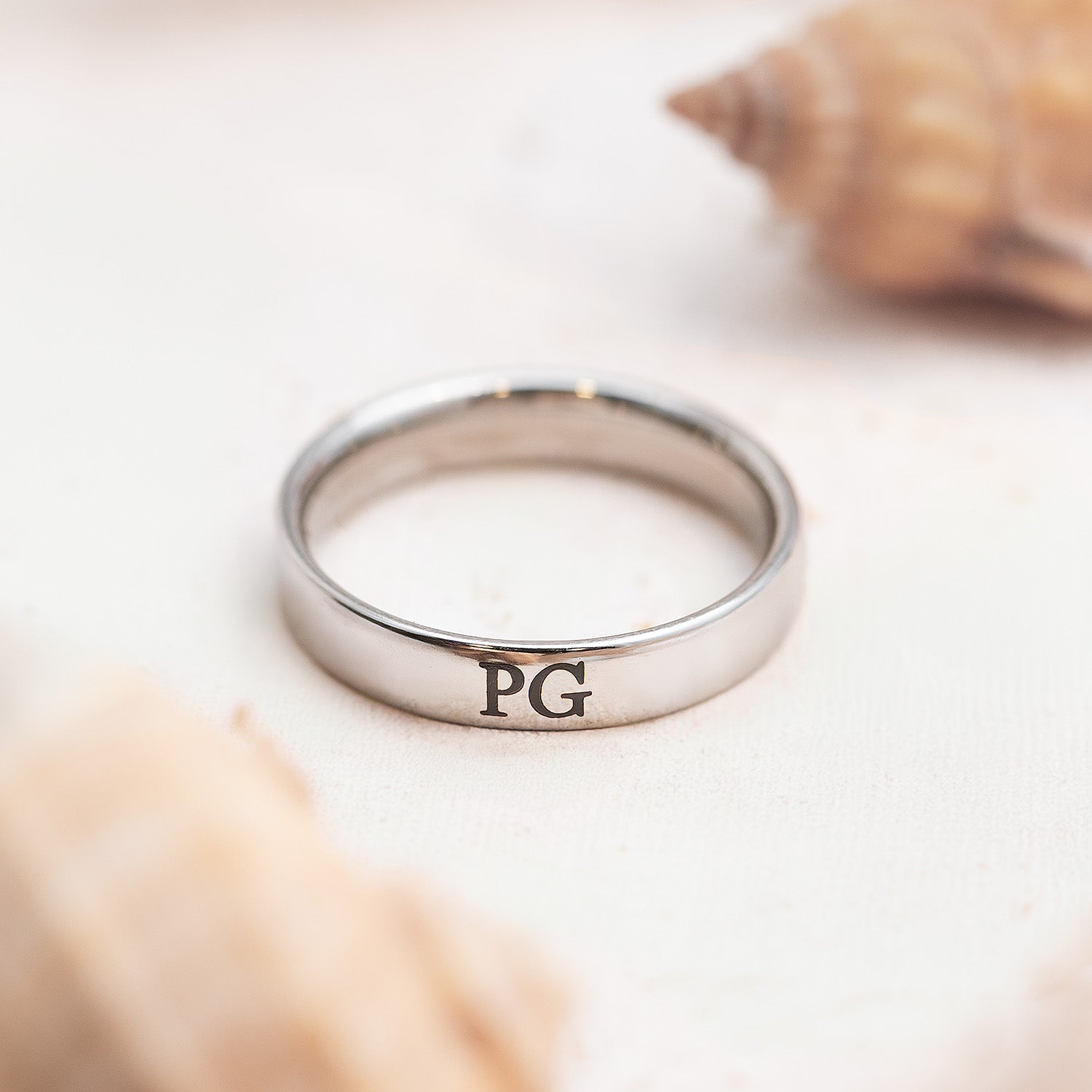 Personalised Silver Band Ring