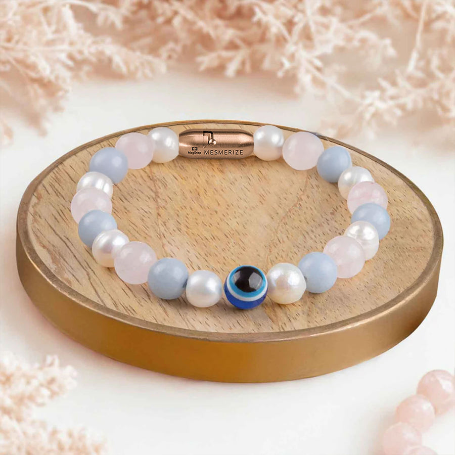 Peaceful Aura Natural Stone Bracelet with MagSnap