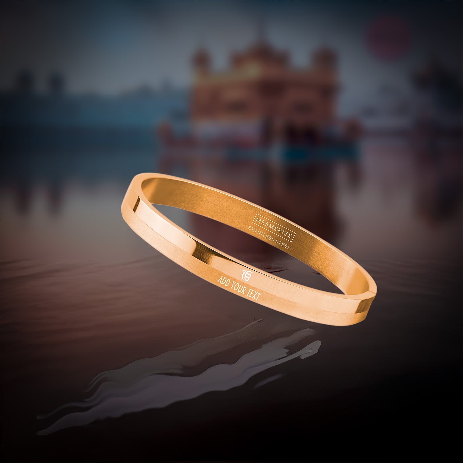 Personalised Ik Onkar kada Gold