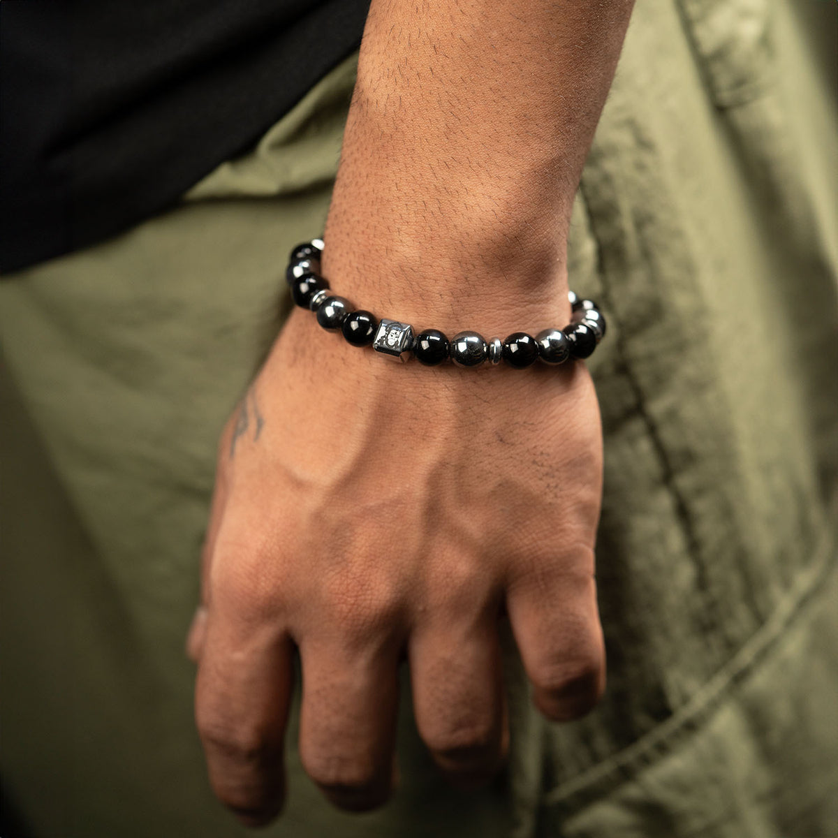 Strength Hanuman Natural Stone Bracelet with MagSnap