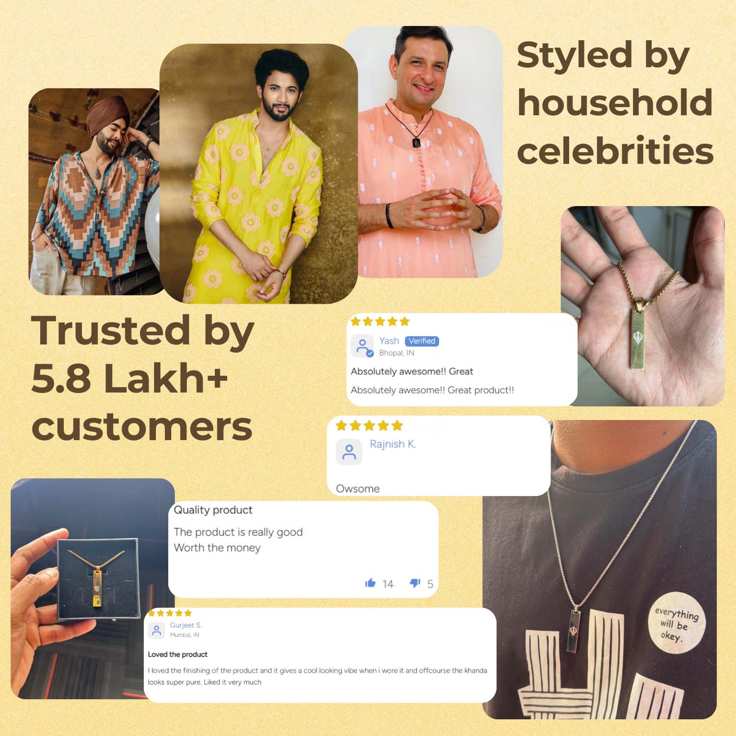 Khanda Spiritual Mini Tag Silver