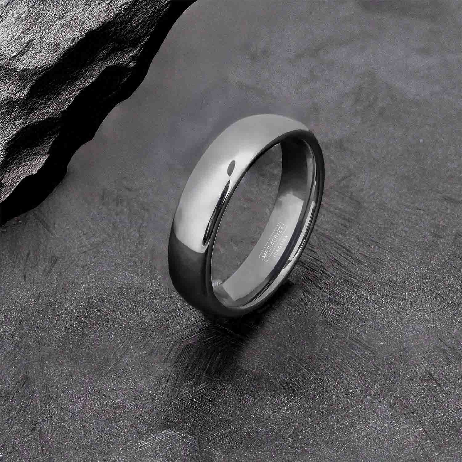 Silver High Gloss Tungsten Carbide Band Ring