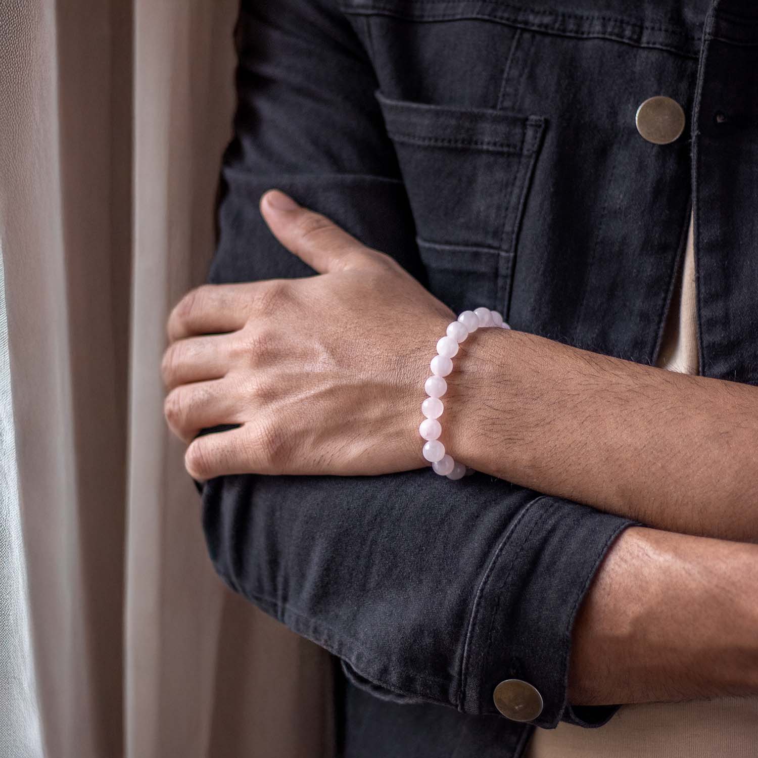 Solace Rose Quartz Natural Stone Bracelet