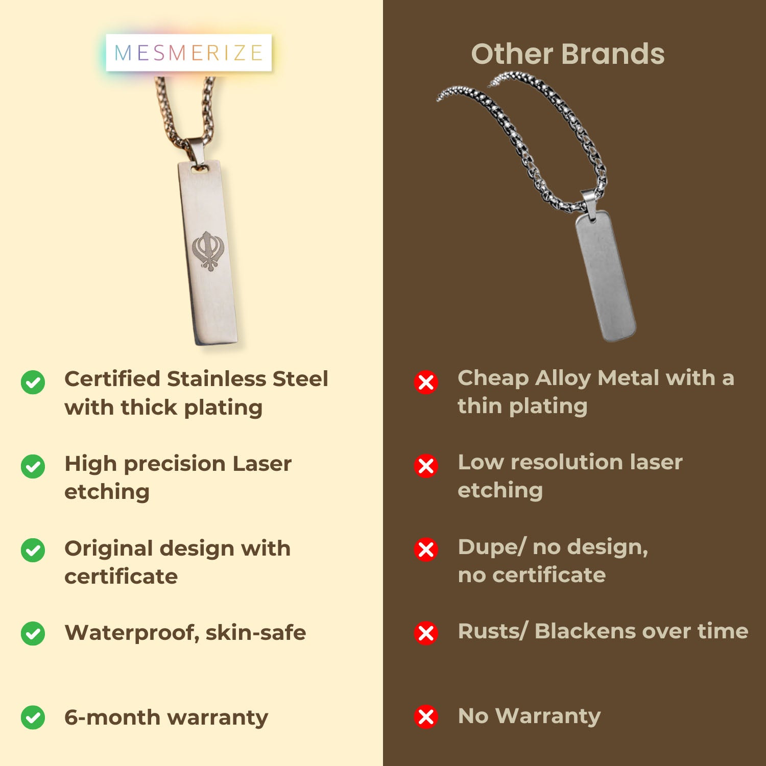 Khanda Spiritual Mini Tag Black