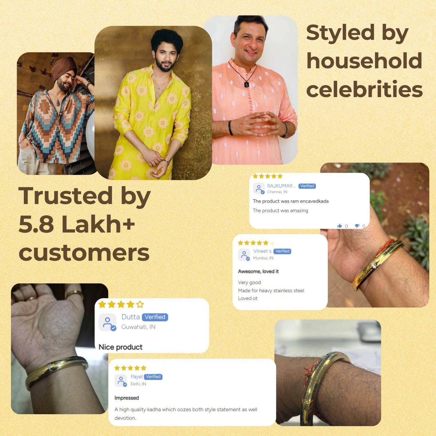 Jai Shree Ram MicroCarved Round Curved Kada Silver