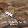 Maha Mrintujay Mantra Gloss Cuff Adjustable Bracelet Gold
