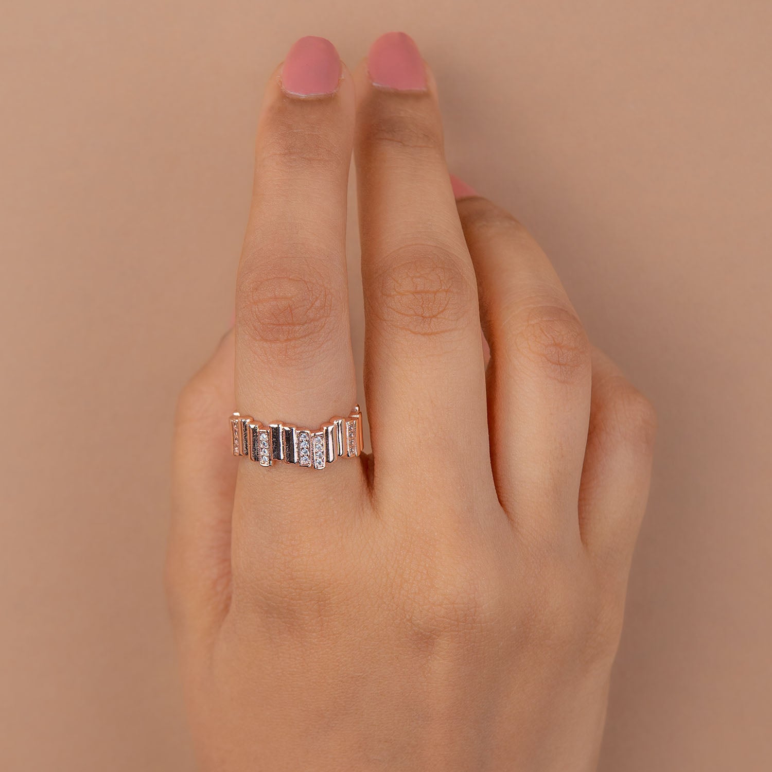 W Premium Jewellery Rose Gold Signature Ring